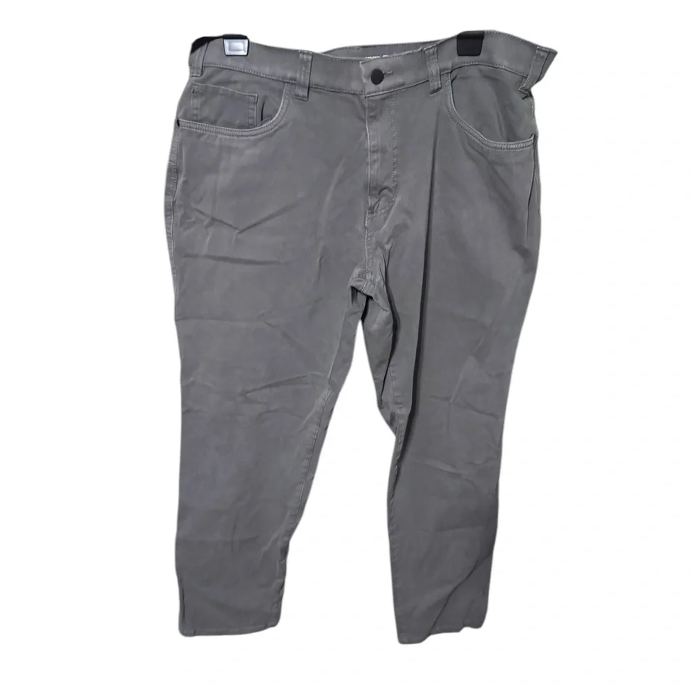 Haggar Jeans Mens 38x32 Gray City Flex Slim Straight Denim Stretch Pants J9